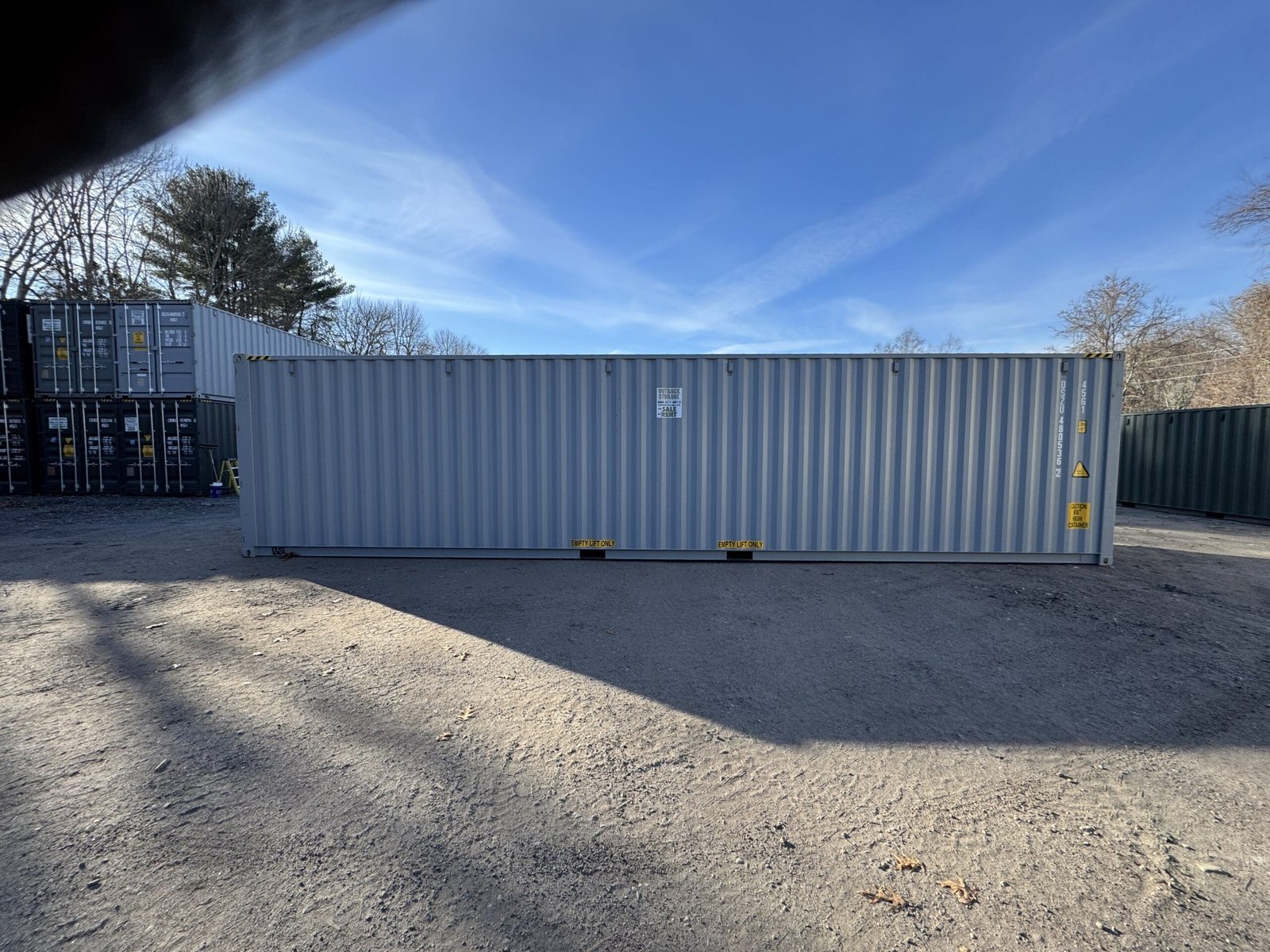 40ft New High Cube Shipping Container - Wind & Watertight - Gray - Unit DSZU480536-2 - Image 9