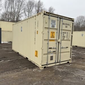 20ft New High Cube Shipping Container  -  Wind & Watertight  -  Beige  -  Unit BSLU252163-2