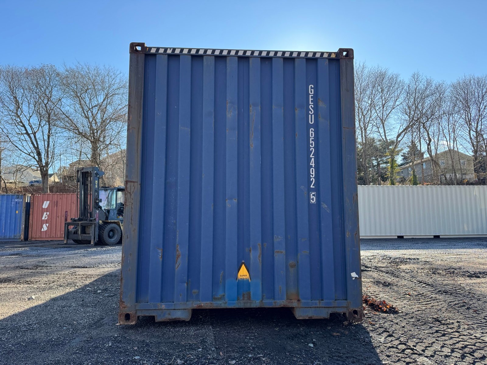 40ft Used High Cube Shipping Container - Wind & Watertight - Blue - Unit GESU652492-5 - Image 10