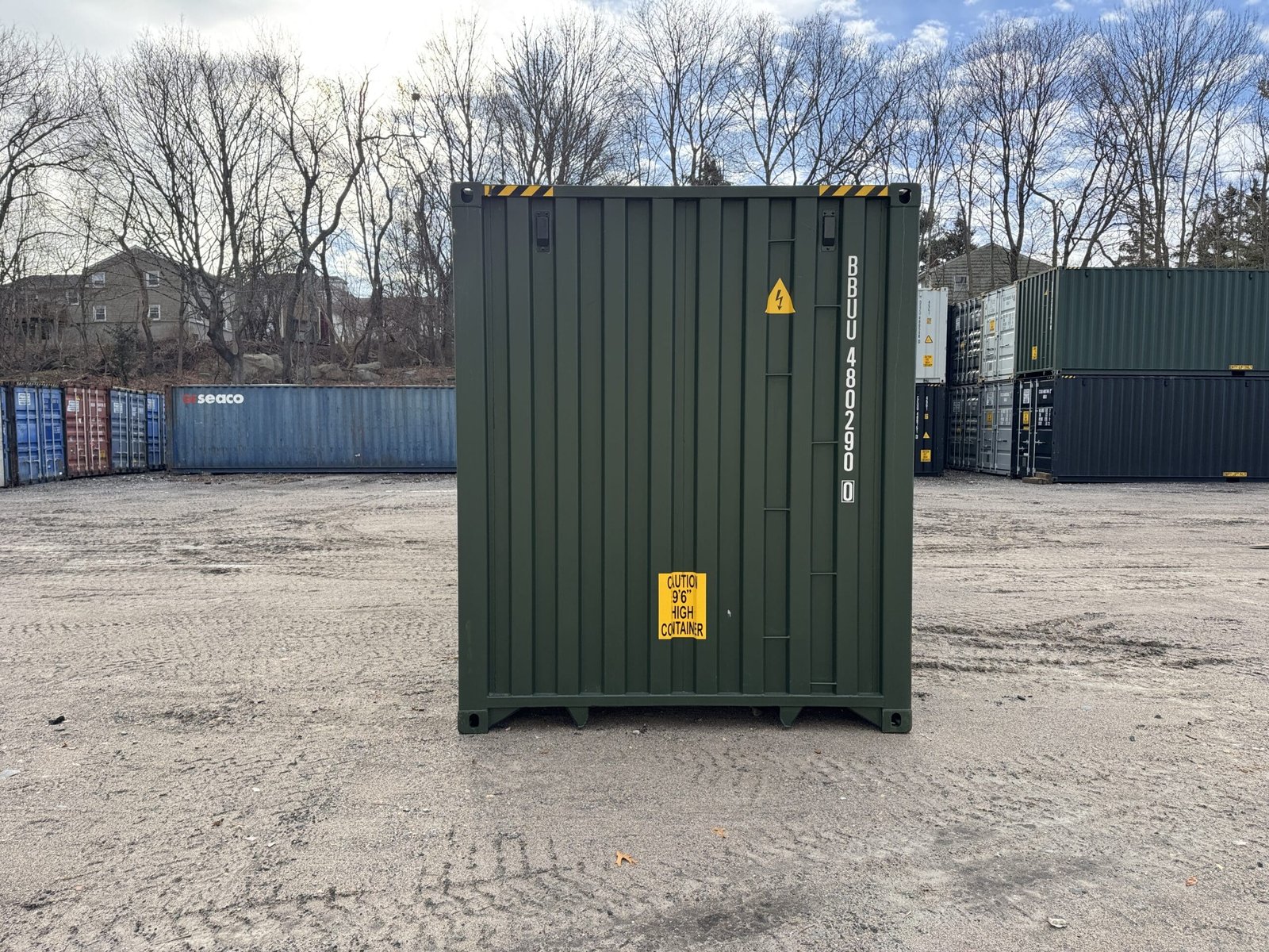 40ft New High Cube Shipping Container - Wind & Watertight - Green - Unit BBUU480290-0 - Image 11