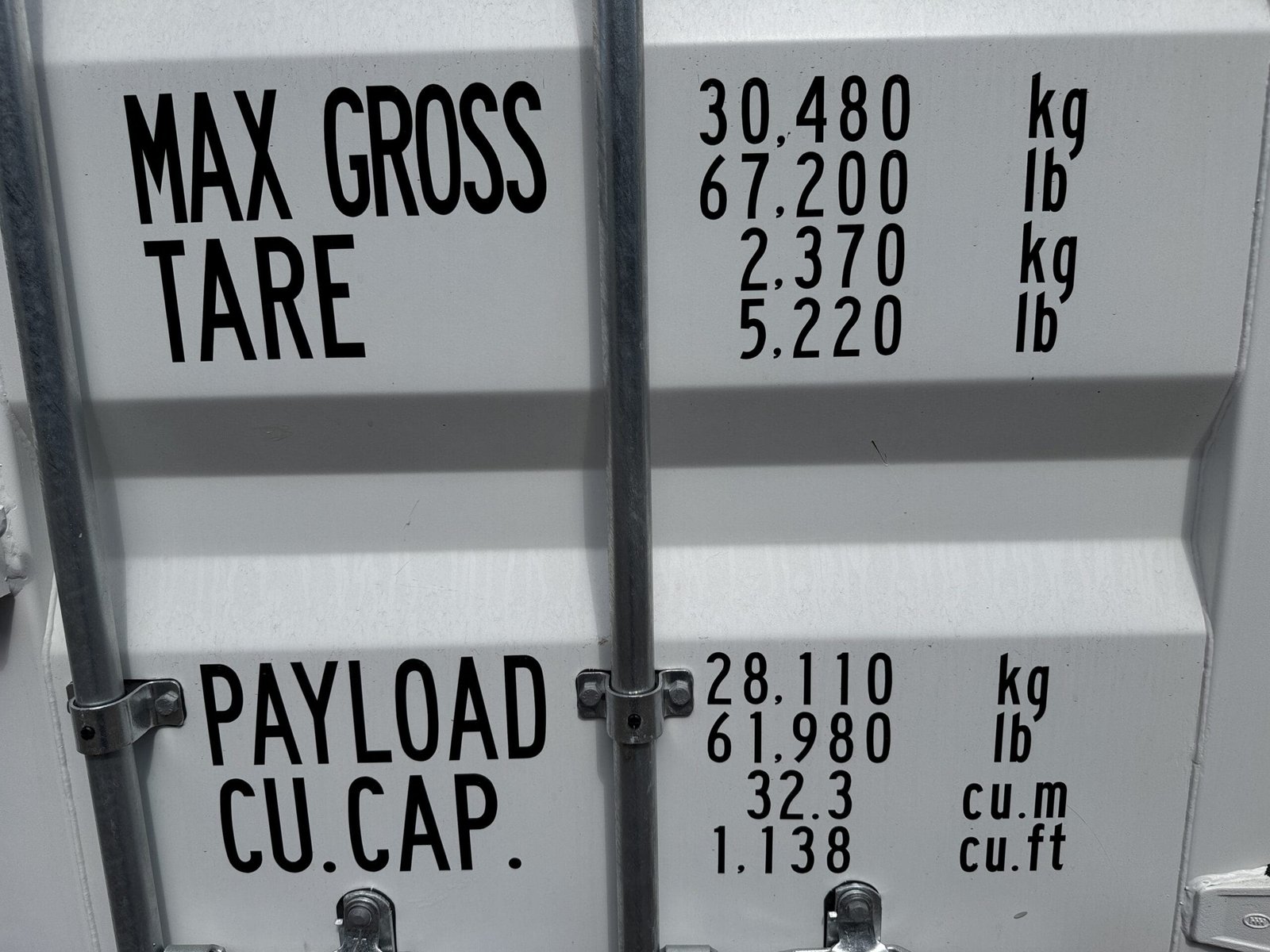 20ft New Shipping Container - Wind & Watertight - White - Unit CIMU035152-6 - Image 8