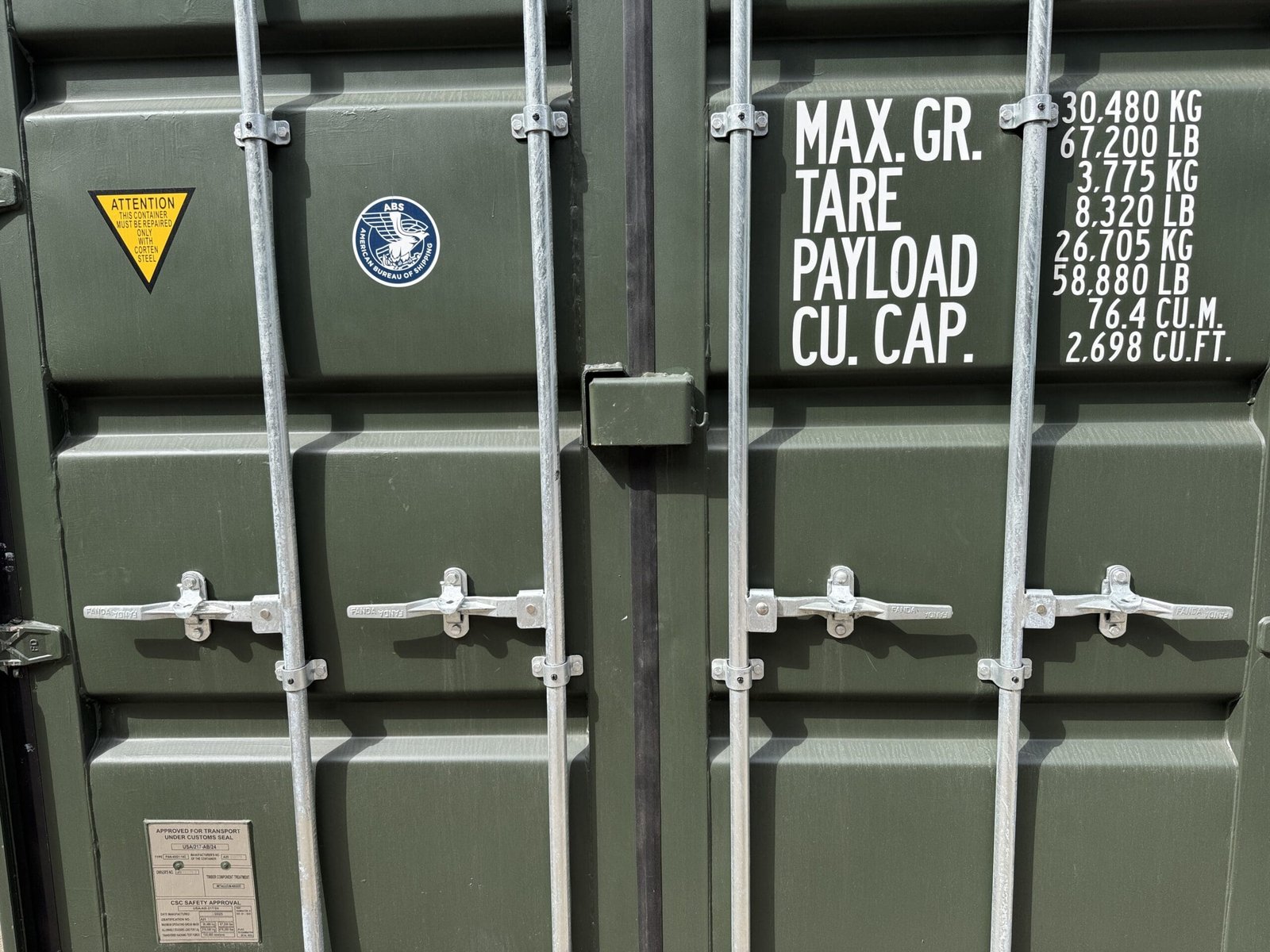 40ft New High Cube Shipping Container - Wind & Watertight - Green - Unit LATU901176-2 - Image 4