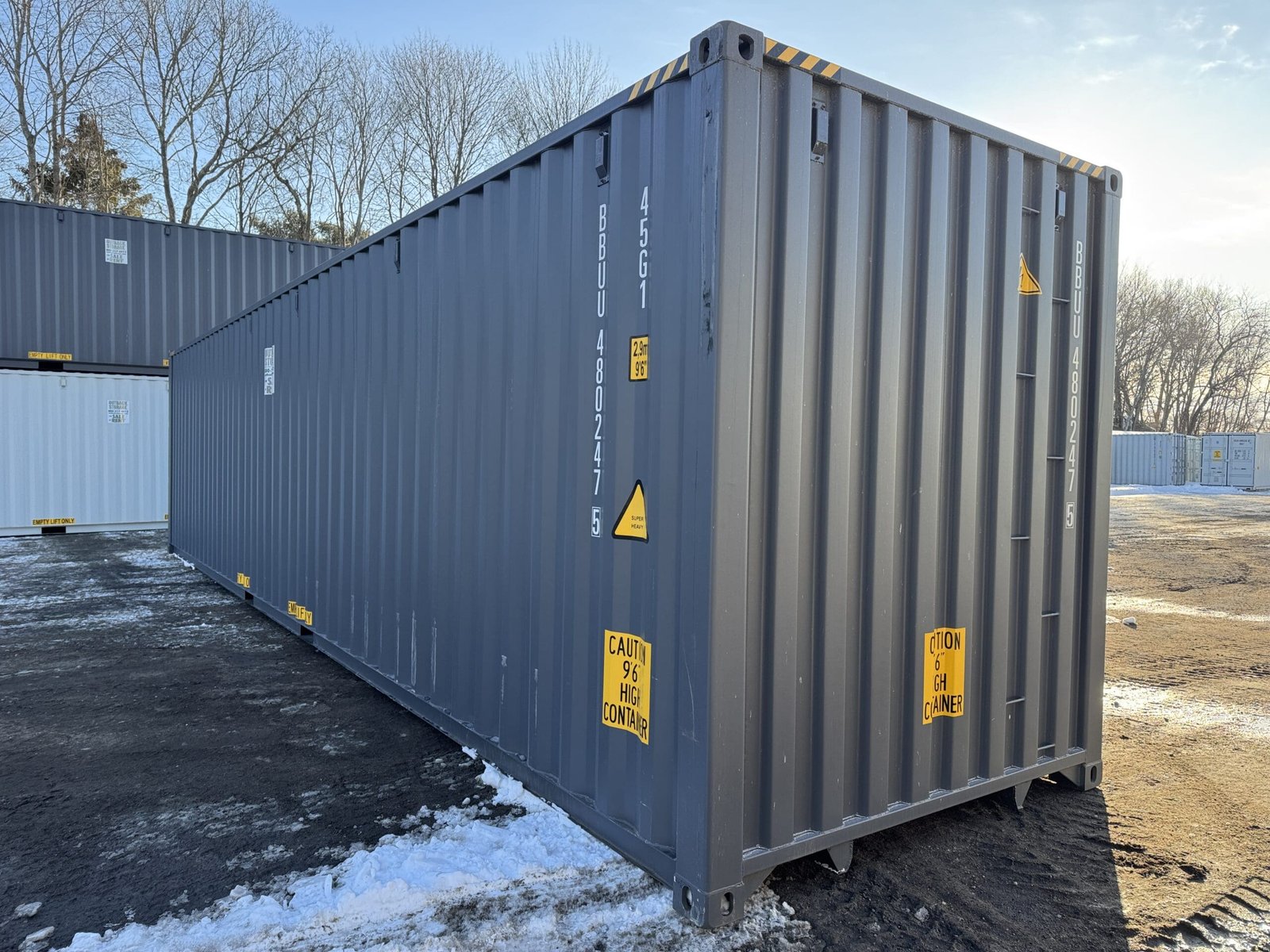 40ft New High Cube Shipping Container - Wind & Watertight - Gray - Unit BBUU480247-5 - Image 11