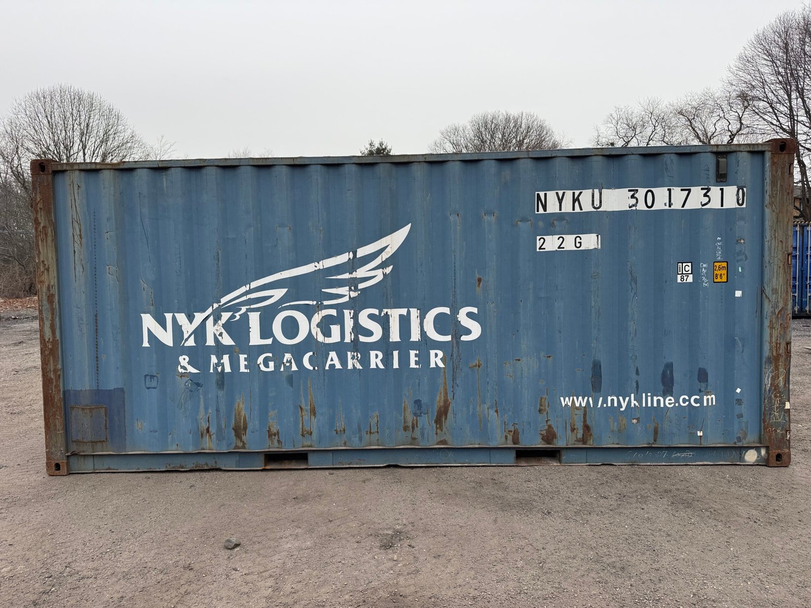 20ft Used Shipping Container - Wind & Watertight - Blue - Unit NYKU301731-0 - Image 11