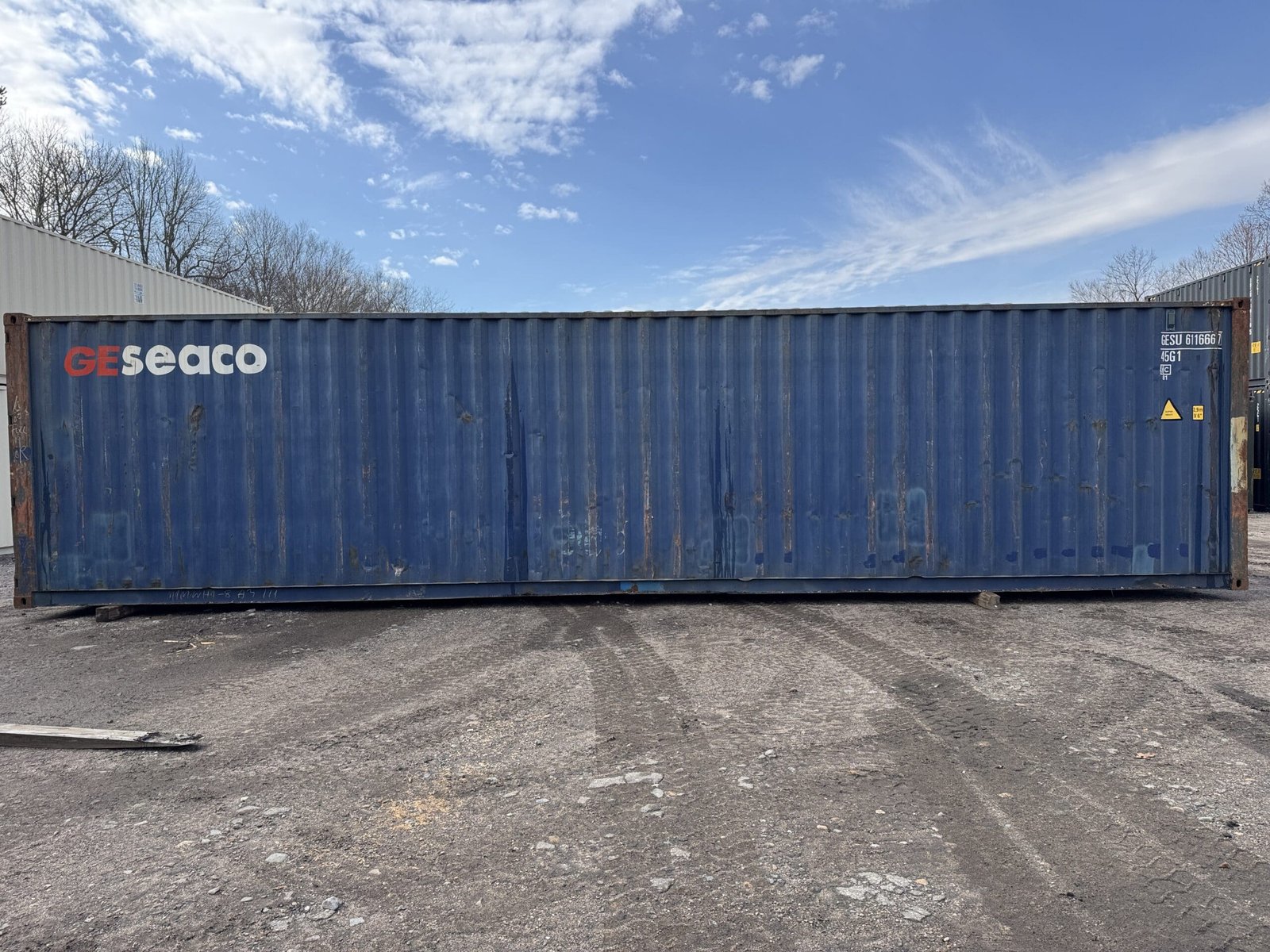 40ft Used High Cube Shipping Container - Wind & Watertight - Blue - Unit GESU611666-7 - Image 7