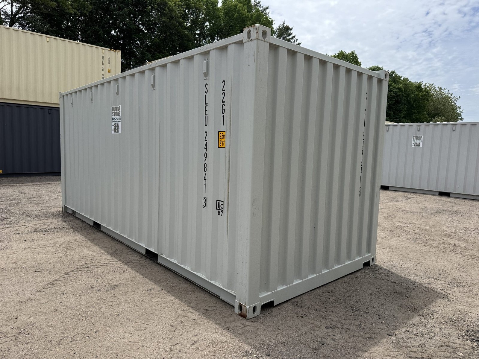 20ft New Shipping Container - Wind & Watertight - Gray - Unit SLEU249841-3 - Image 10