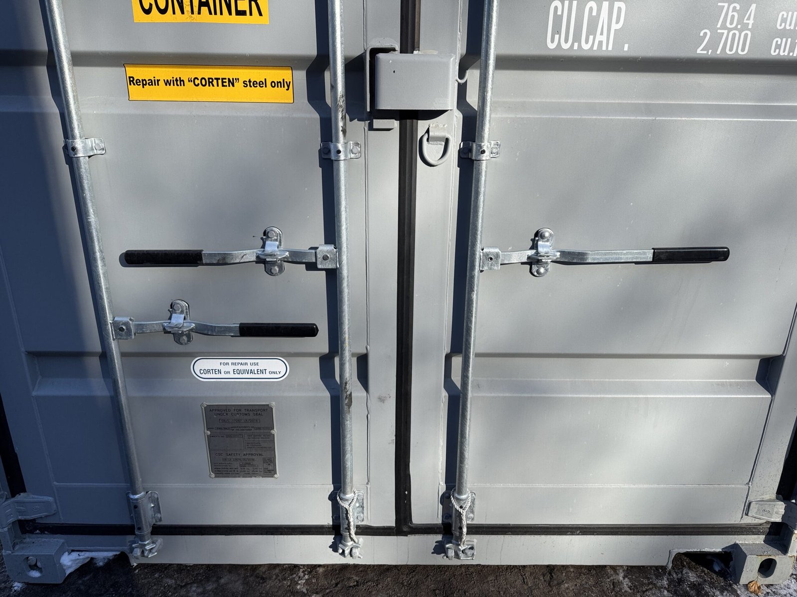 40ft New High Cube Shipping Container - Wind & Watertight - Gray - Unit DSZU480540-2 - Image 6