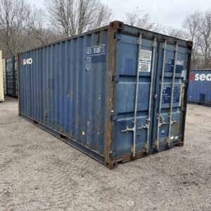 20ft Used Shipping Container - Wind & Watertight - Blue - Unit GESU360648-6