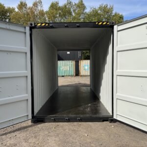 20ft New High Cube Shipping Container - Wind & Watertight - Black - Unit OBSU740114-7