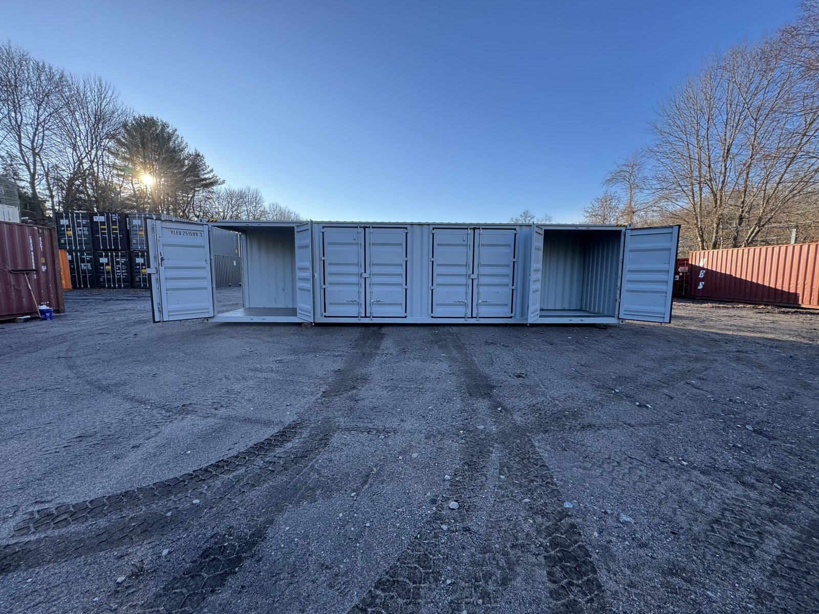 40ft New High Cube Shipping Container - Wind & Watertight - Gray - Unit YLEU251599-1 - Image 5