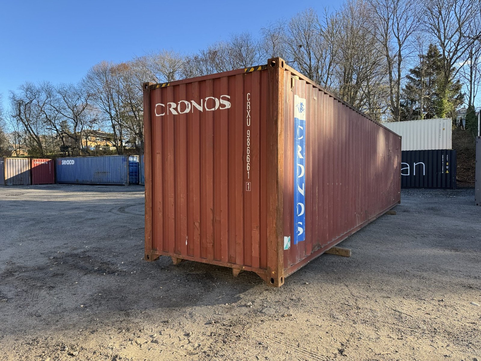 40ft Used High Cube Shipping Container - Wind & Watertight - Red - Unit CRXU986661-1 - Image 10