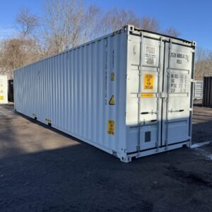 40ft New High Cube Shipping Container  -  Wind & Watertight  -  Lt Gray  -  Unit DSZU480574-2