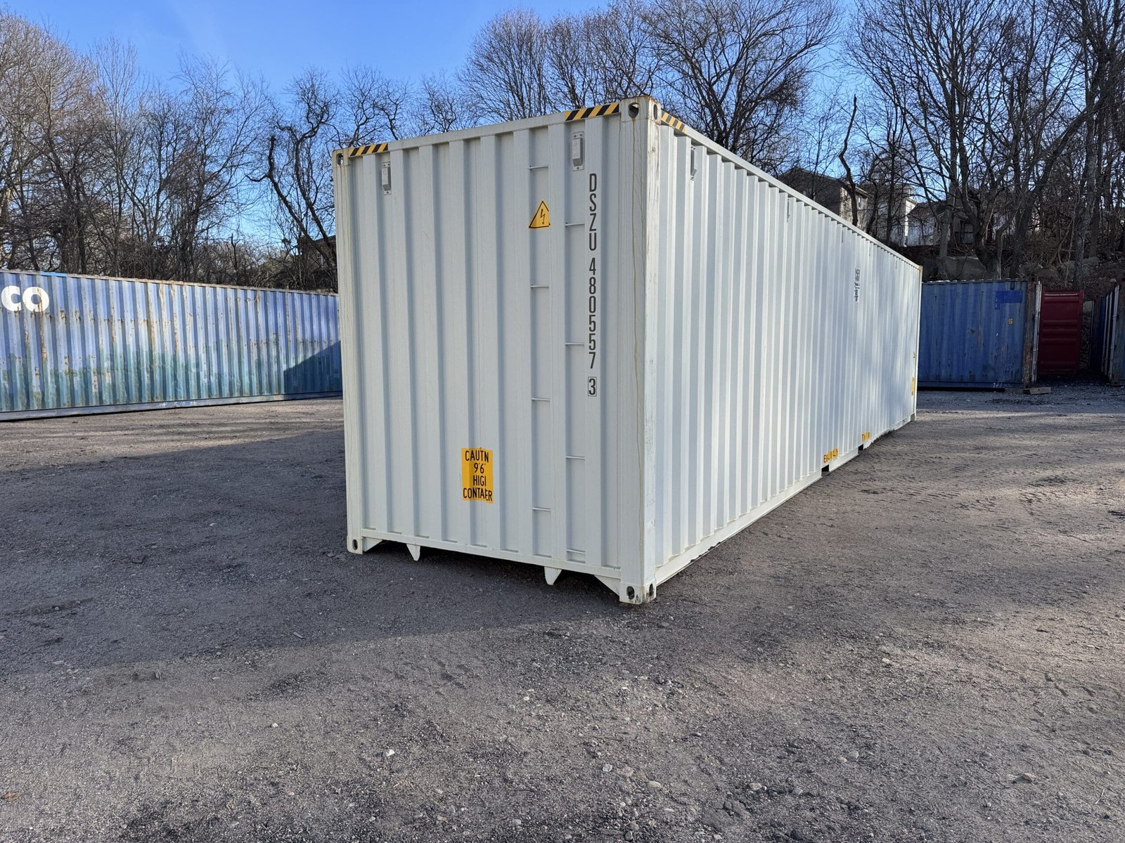 40ft New High Cube Shipping Container - Wind & Watertight - Gray - Unit DSZU480557-3 - Image 11