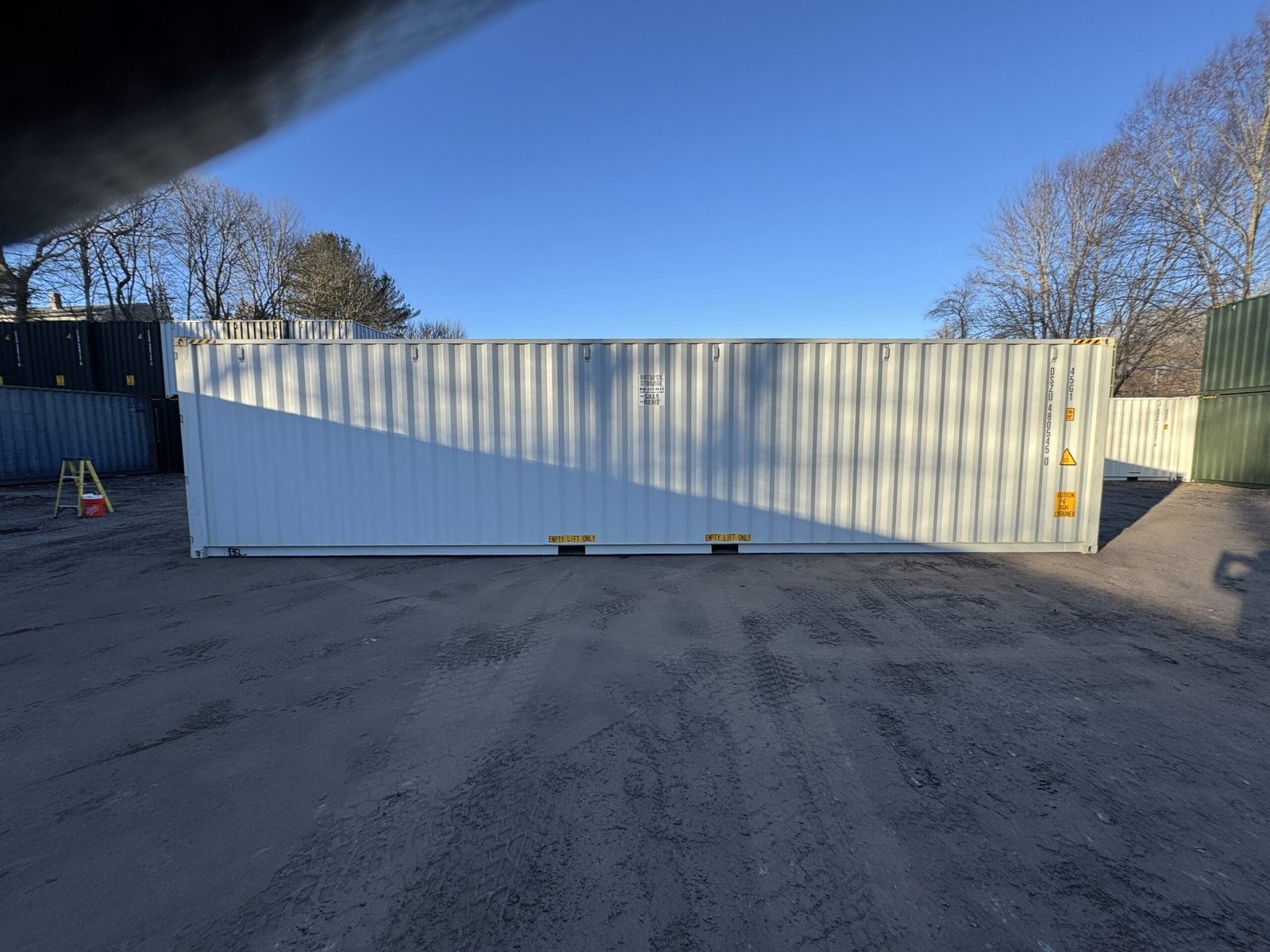 40ft New High Cube Shipping Container - Wind & Watertight - Gray - Unit DSZU480545-0 - Image 9