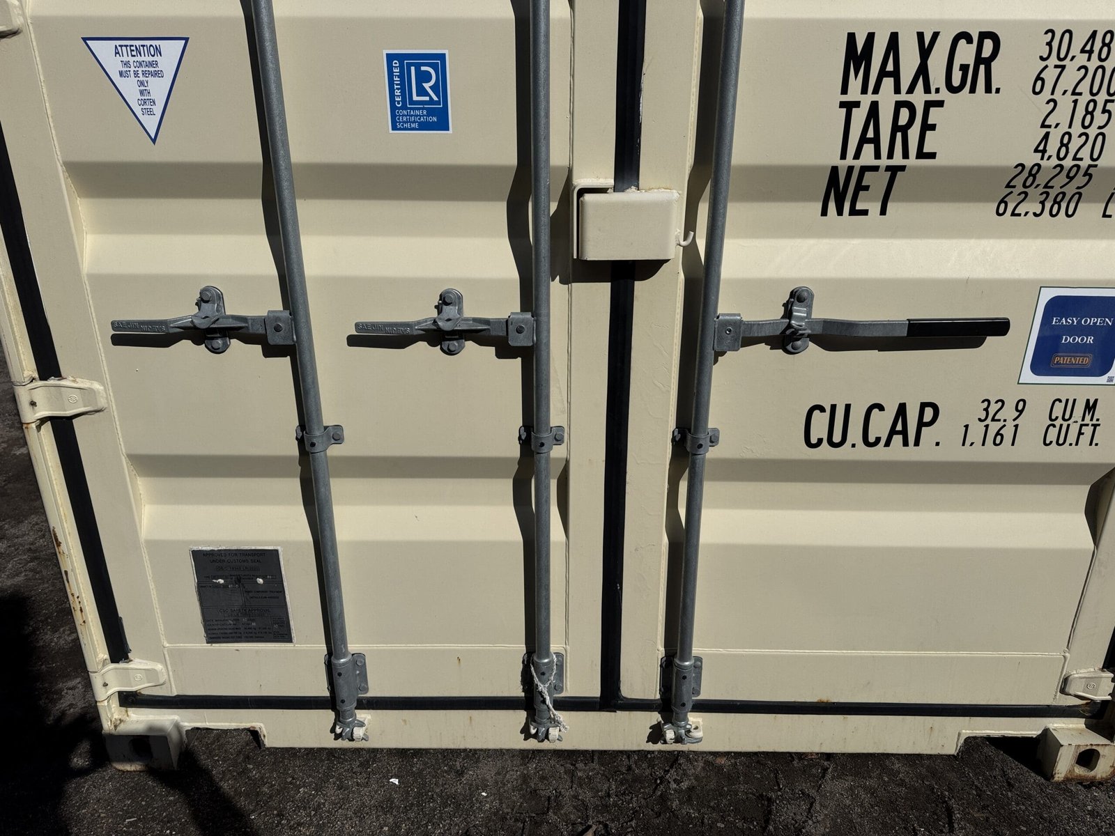 20ft Used Shipping Container - Wind & Watertight - Beige - Unit UNSU200567-2 - Image 6