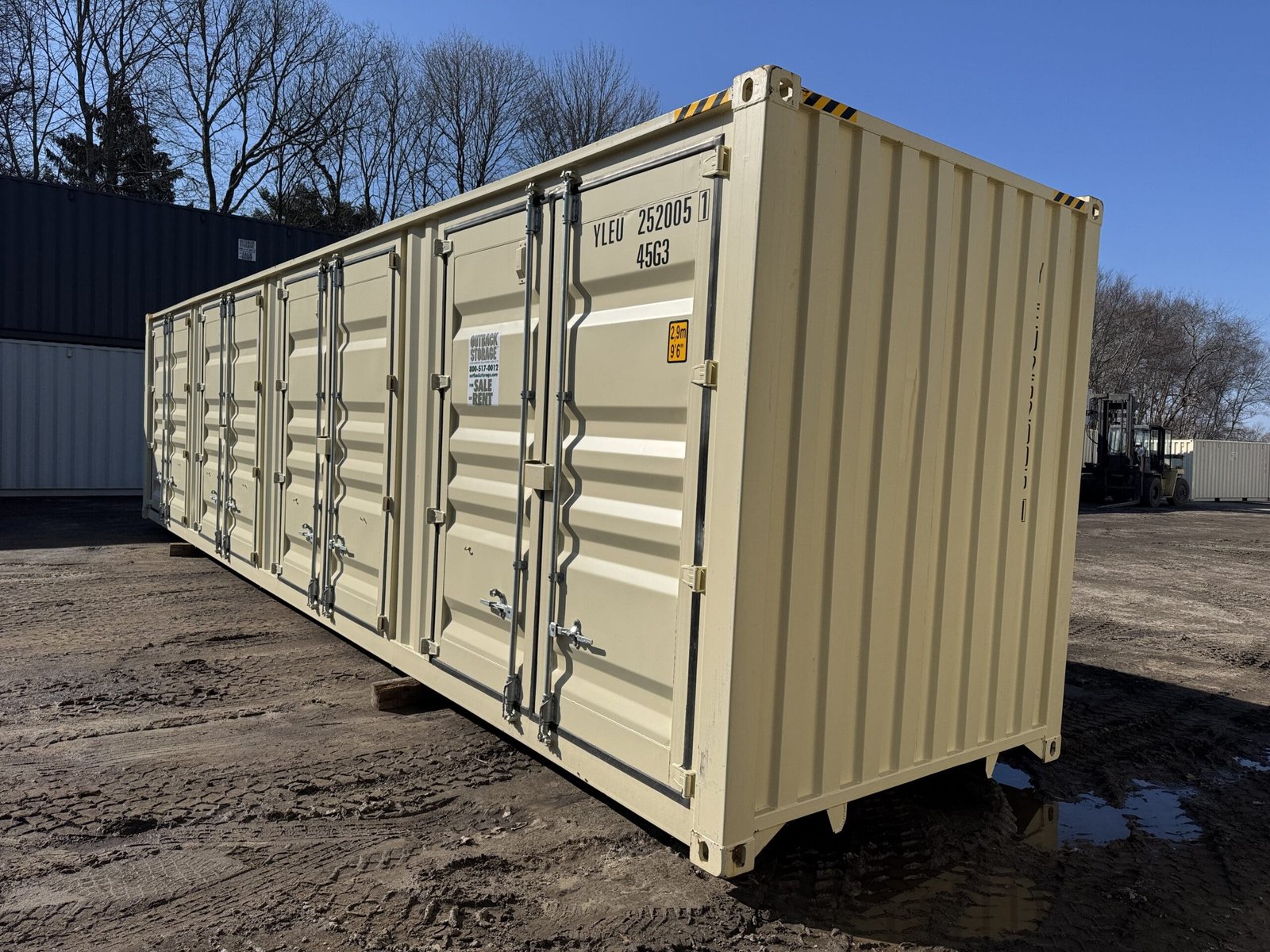 40ft New High Cube Shipping Container - Wind & Watertight - Beige - Unit YLEU252005-1 - Image 10