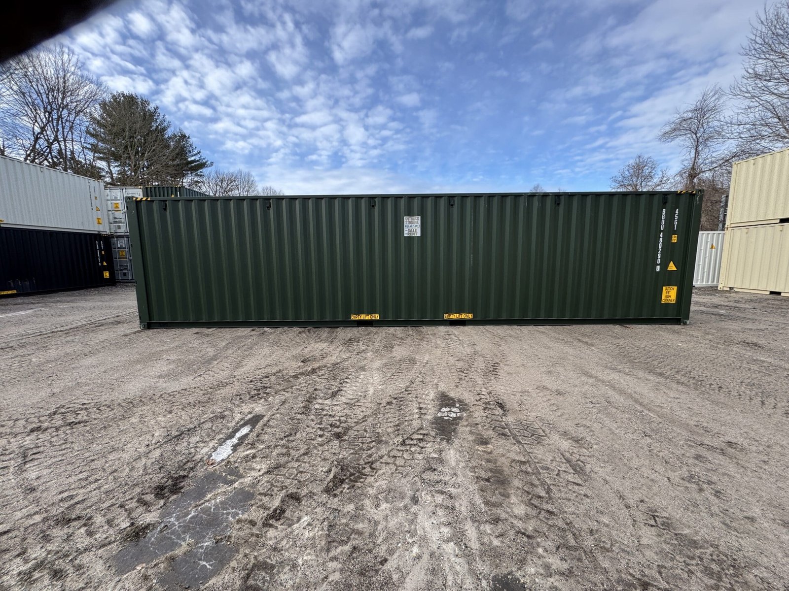 40ft New High Cube Shipping Container - Wind & Watertight - Green - Unit BBUU480290-0 - Image 9