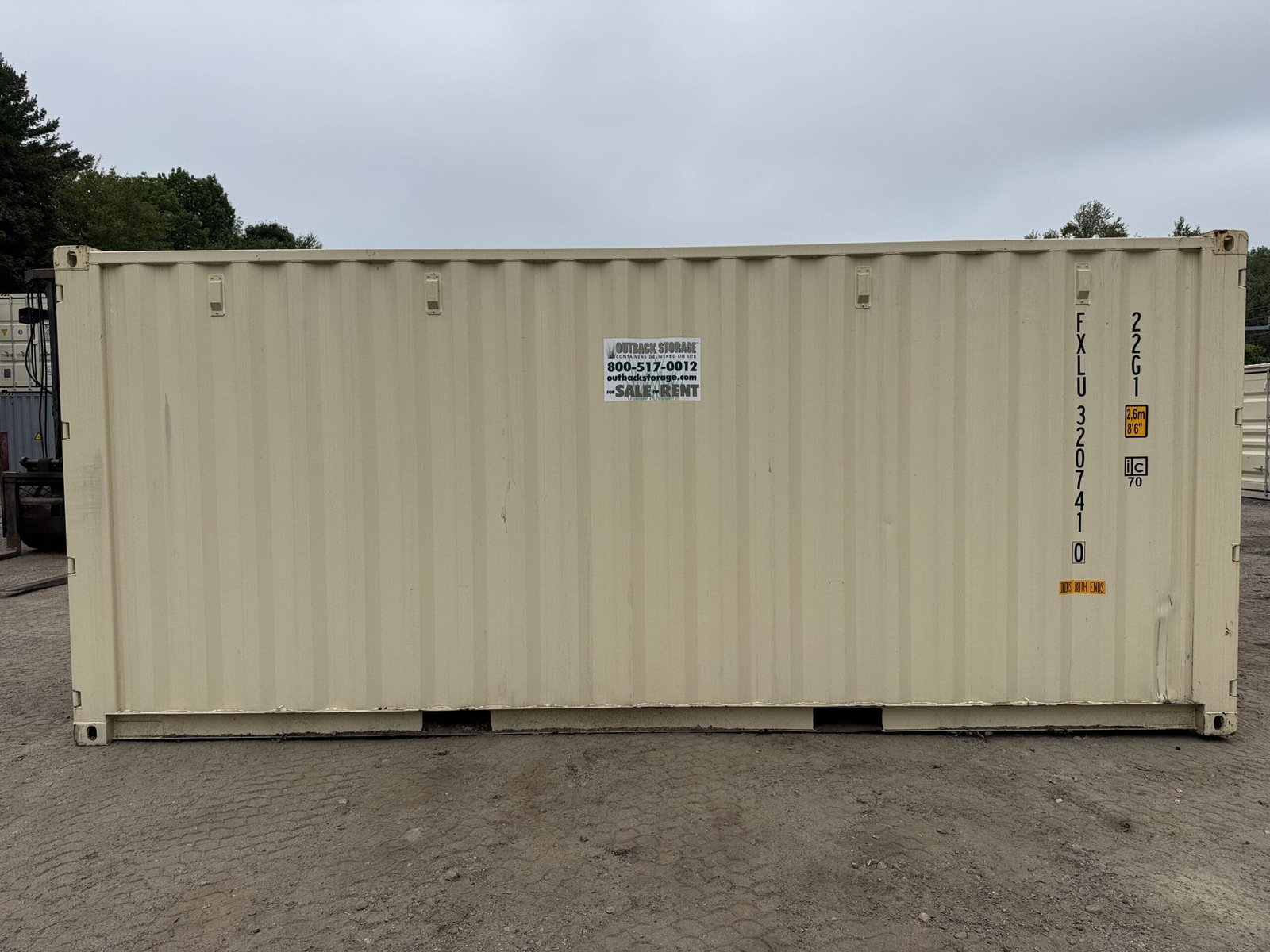 20ft New Shipping Container - Wind & Watertight - Beige - Unit FXLU320741-0 - Image 12