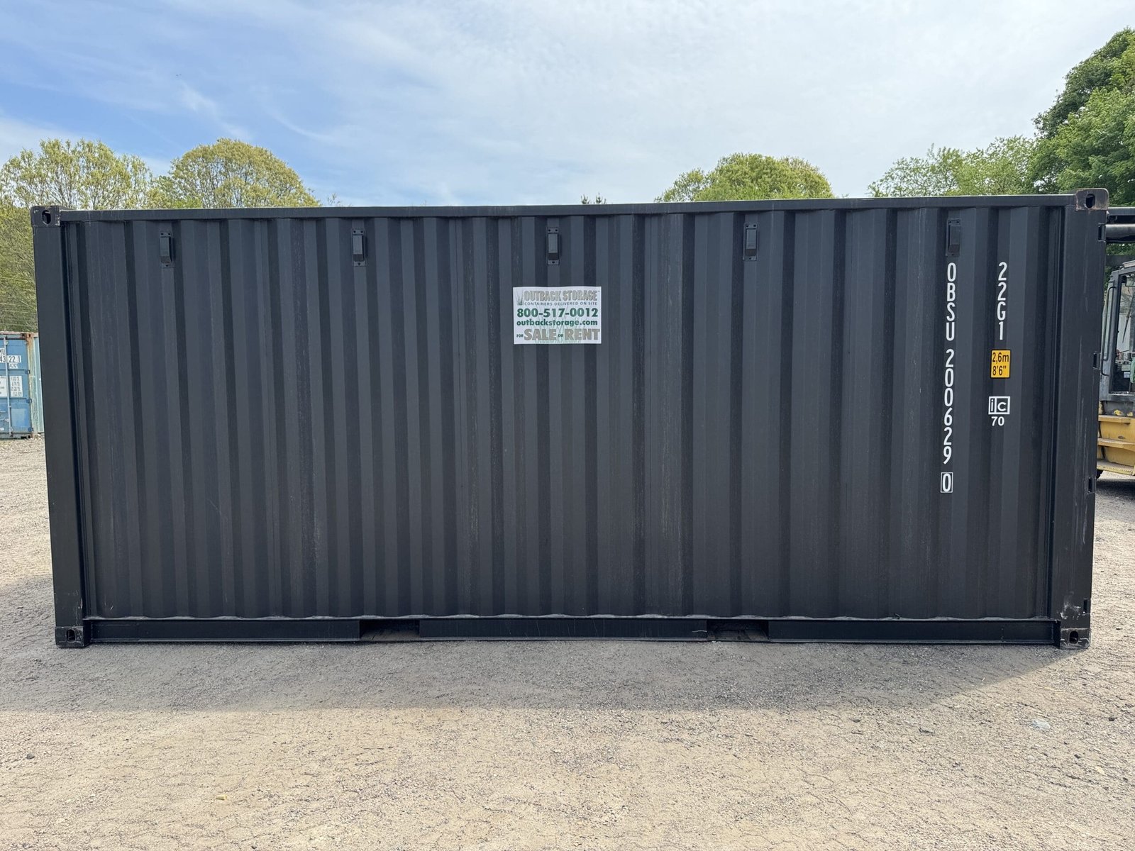 20ft New Shipping Container - Wind & Watertight - Black - Unit OBSU200629-0 - Image 11