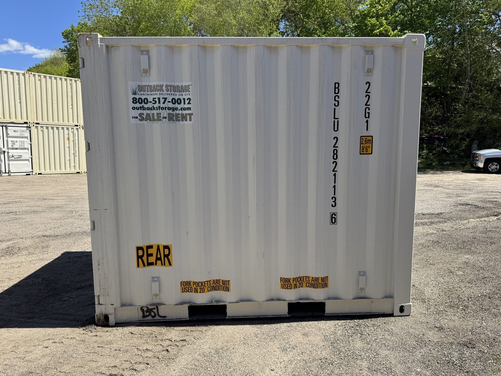 10ft New Shipping / Storage Container - Wind & Watertight - White - Unit BSLU282113-6 - Image 9