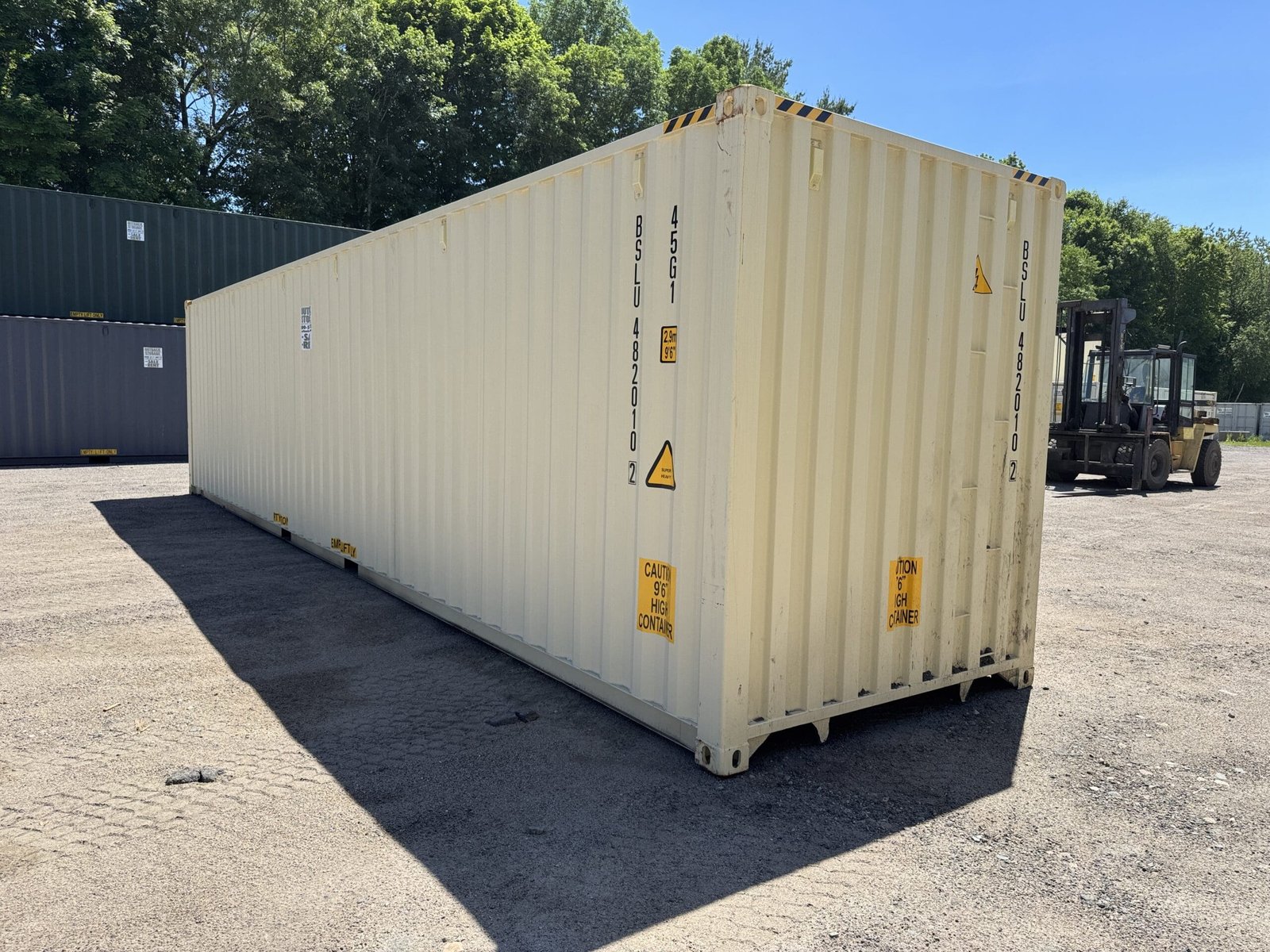 40ft New High Cube Shipping Container - Wind & Watertight - Beige - Unit BSLU482010-2 - Image 10