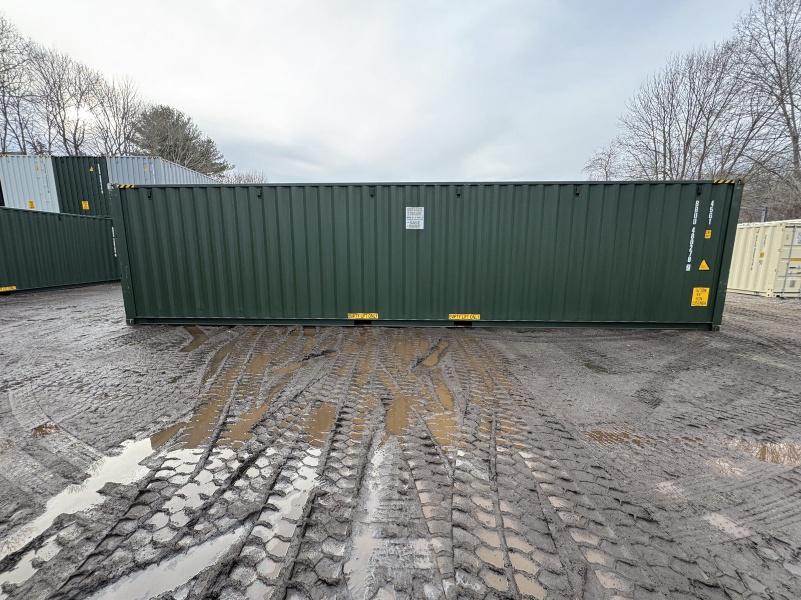 40ft New High Cube Shipping Container - Wind & Watertight - Green - Unit BBUU480278-9 - Image 9