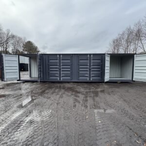 40ft New High Cube Shipping Container  -  Wind & Watertight  -  Dk Gray  -  Unit YLEU252266-6