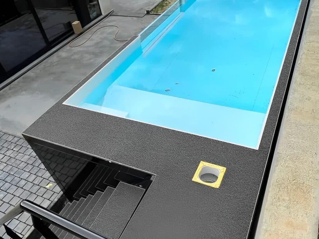 20ft Shipping Container Swimming Pool with Convenient Side Staircase - Image 8