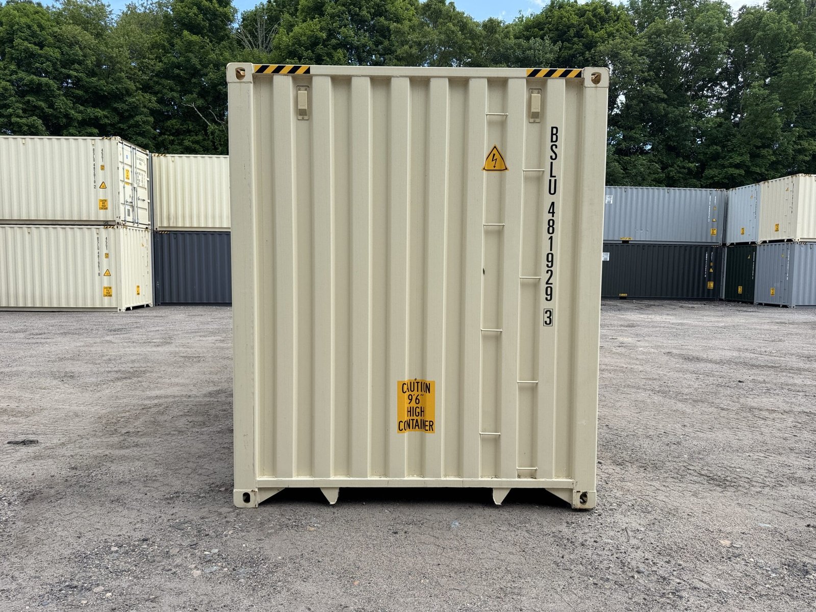 40ft New High Cube Shipping Container - Wind & Watertight - Beige - Unit BSLU481929-3 - Image 11