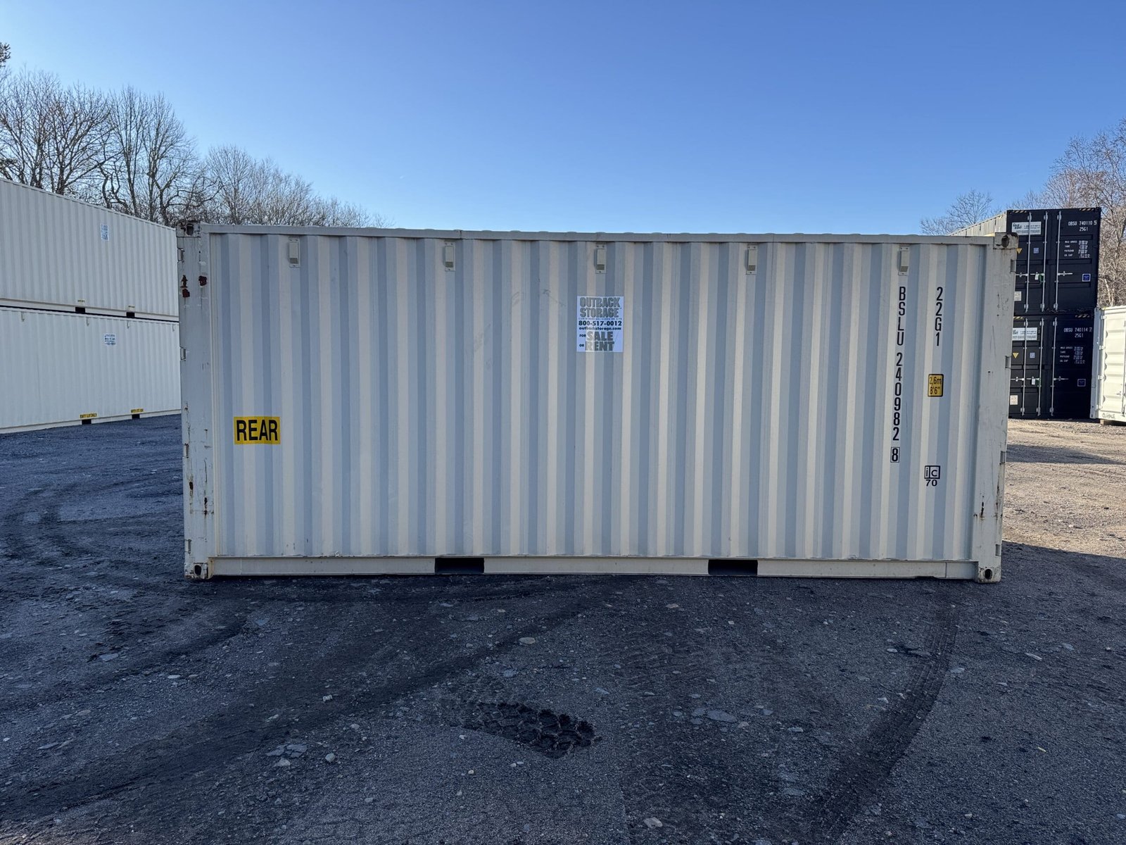 20ft New Shipping Container - Wind & Watertight - Beige - Unit BSLU240982-8 - Image 9