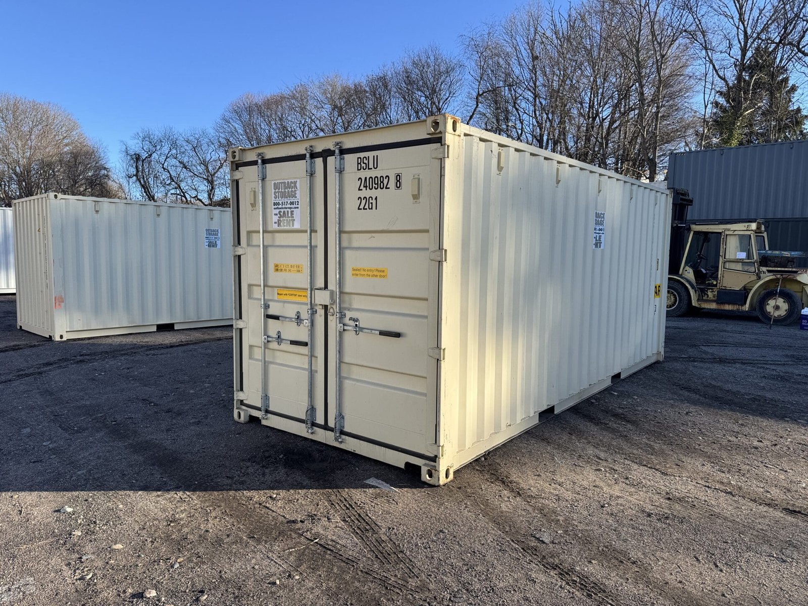 20ft New Shipping Container - Wind & Watertight - Beige - Unit BSLU240982-8 - Image 12