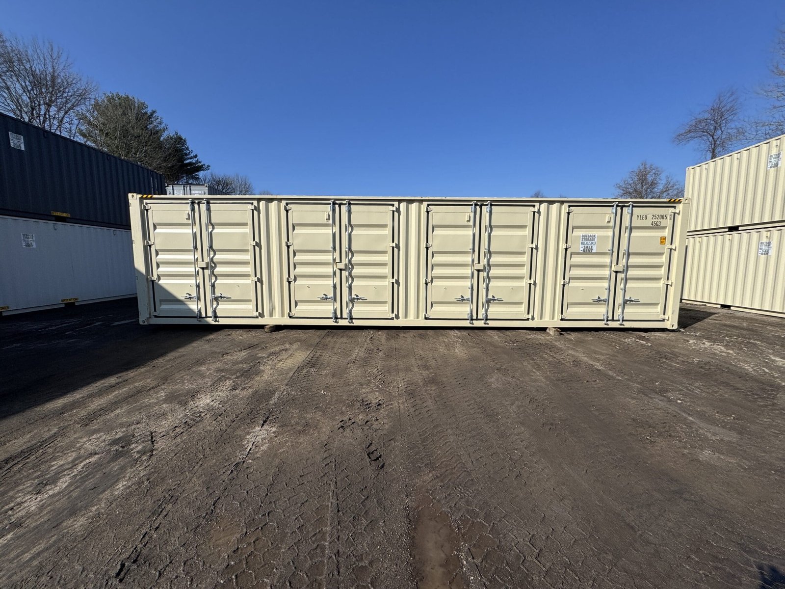 40ft New High Cube Shipping Container - Wind & Watertight - Beige - Unit YLEU252005-1 - Image 9