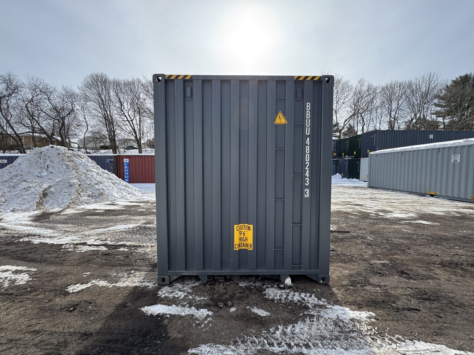 40ft New High Cube Shipping Container - Wind & Watertight - Gray - Unit BBUU480243-3 - Image 11