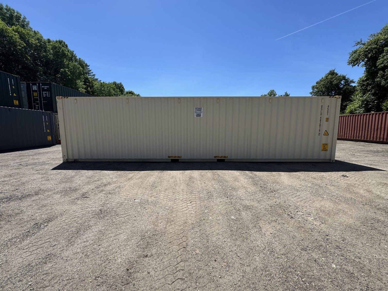 40ft New High Cube Shipping Container - Wind & Watertight - Beige - Unit BSLU482010-2 - Image 9