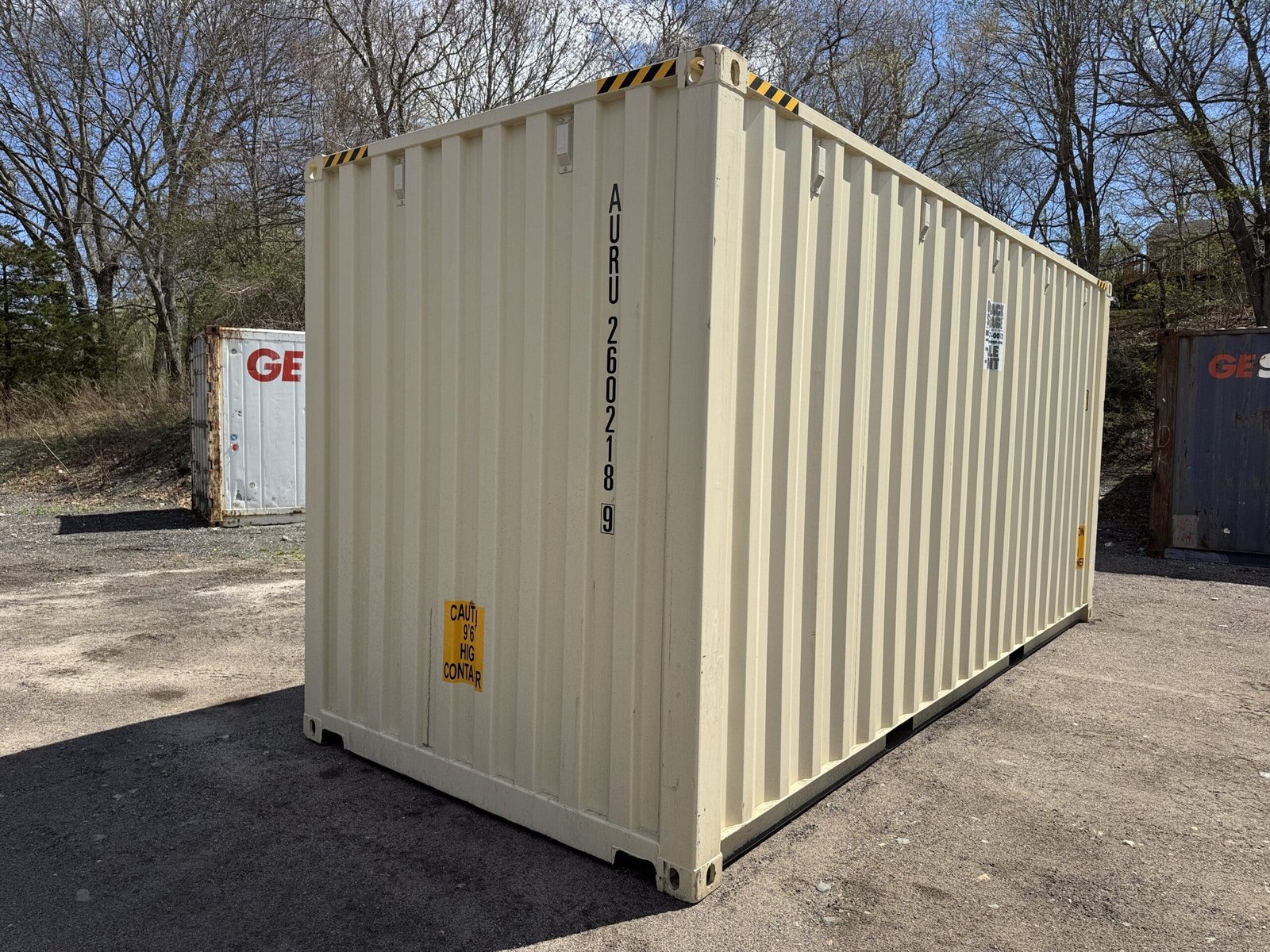 20ft New High Cube Shipping Container - Wind & Watertight - Beige - Unit AURU260218-9 - Image 12