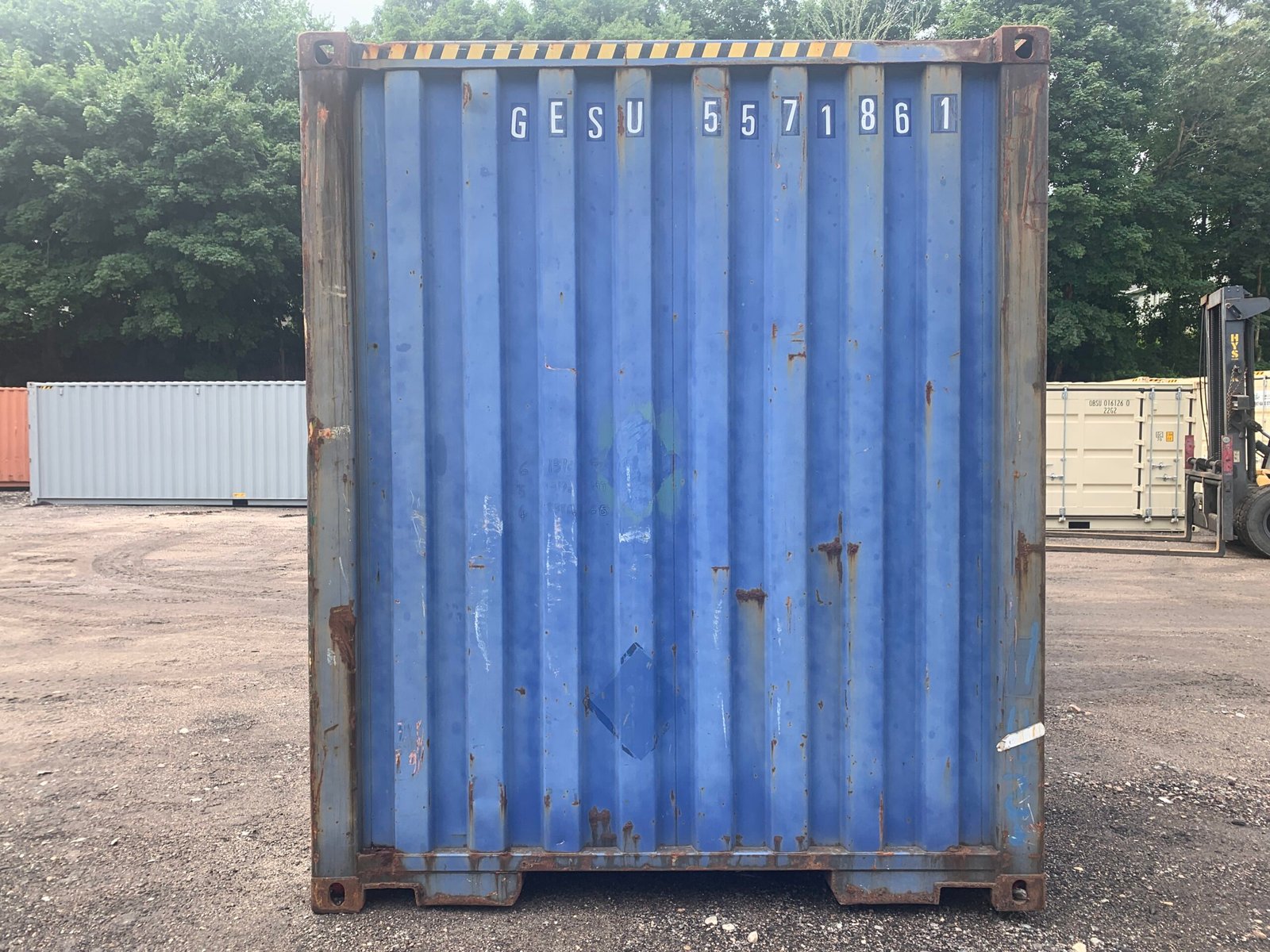 40ft Used High Cube Shipping Container - Wind & Watertight - Blue - Unit GESU557186-1 - Image 8
