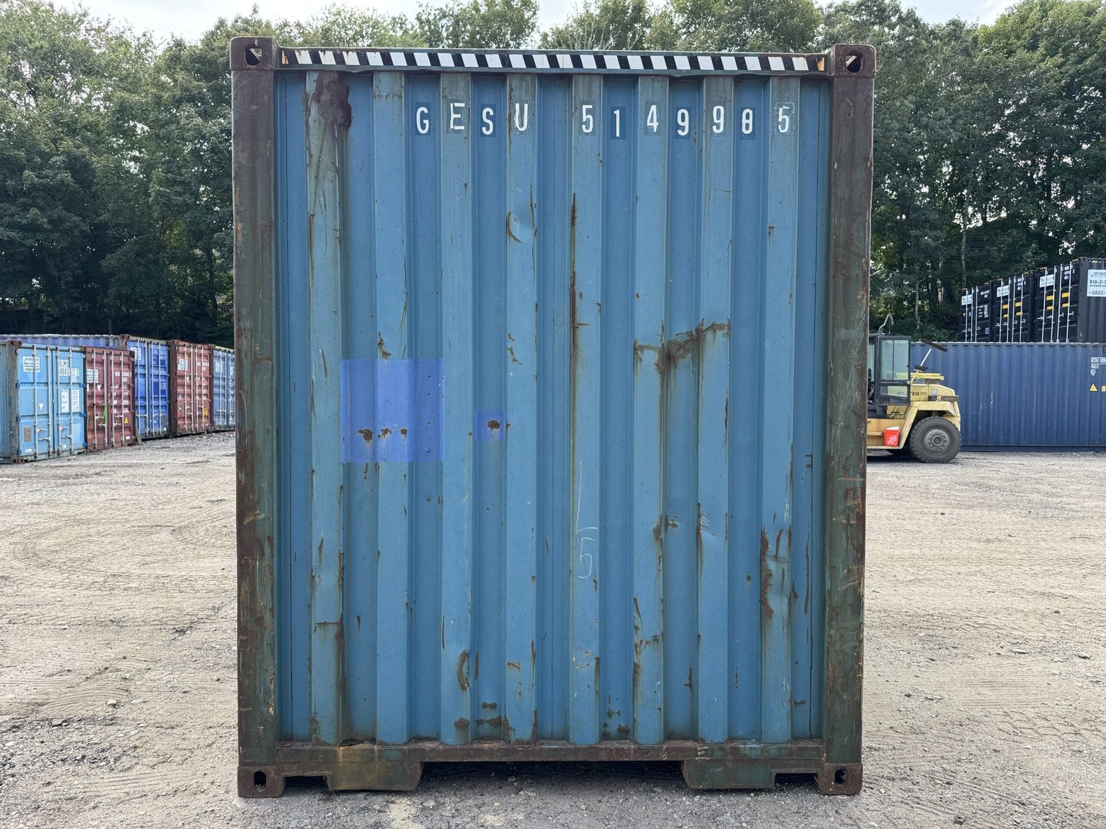 40ft Used High Cube Shipping Container - Wind & Watertight - Blue - Unit GESU514998-5 - Image 9