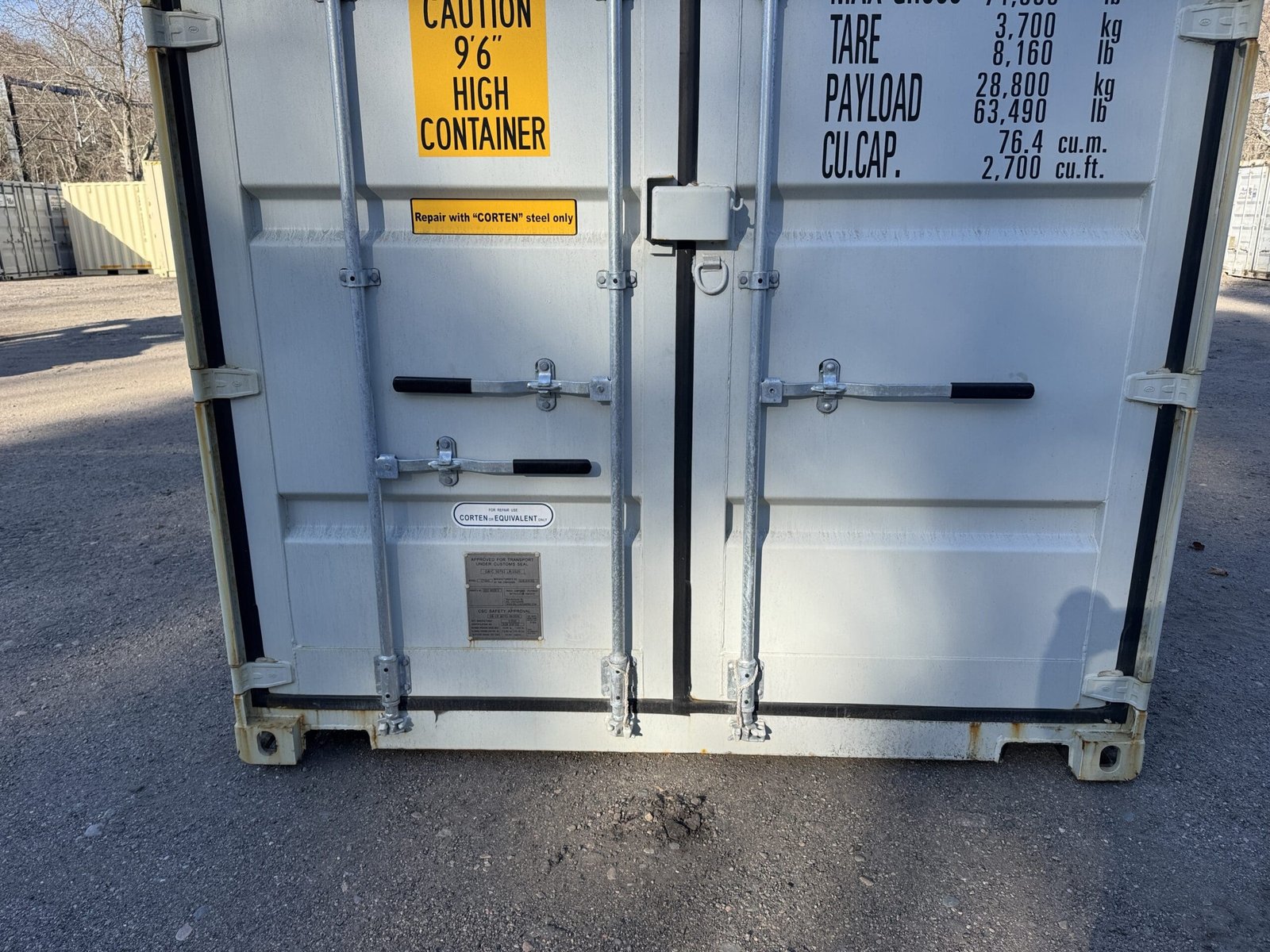 40ft New High Cube Shipping Container - Wind & Watertight - Gray - Unit DSZU480552-6 - Image 6