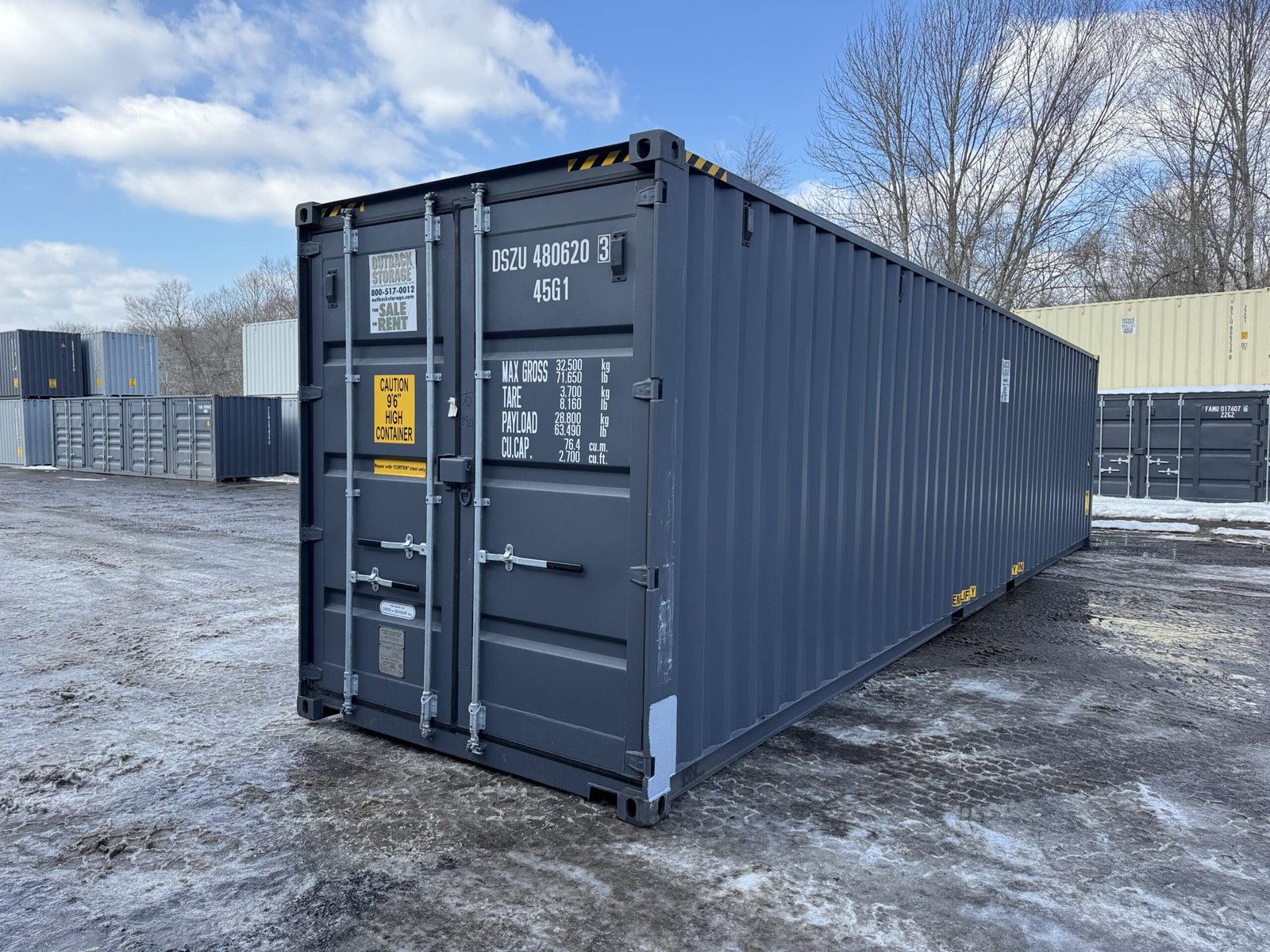 40ft New High Cube Shipping Container - Wind & Watertight - Unit DSZU480620-3 - Image 8