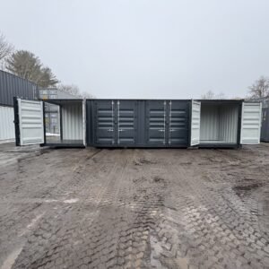 40ft New High Cube Shipping Container  -  Wind & Watertight  -  Dk Gray  -  Unit YLEU251791-0
