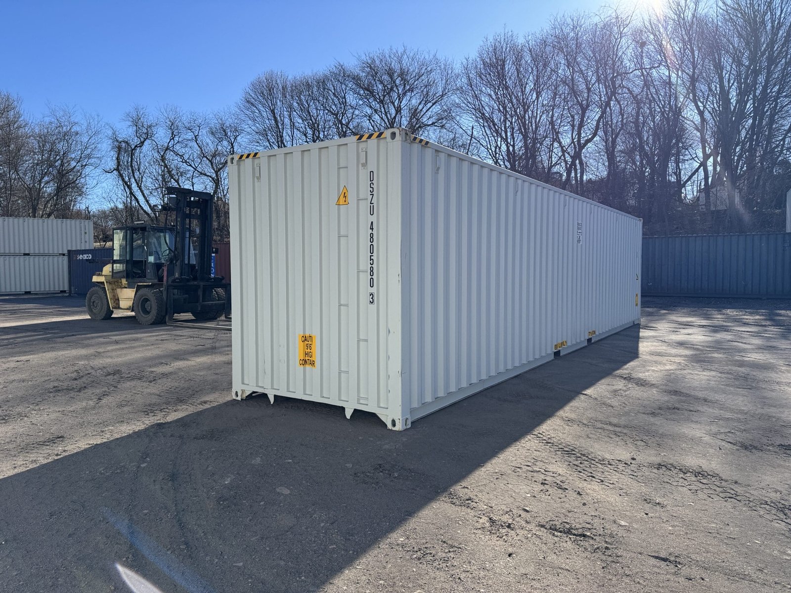 40ft New High Cube Shipping Container - Wind & Watertight - Gray - Unit DSZU480580-3 - Image 12