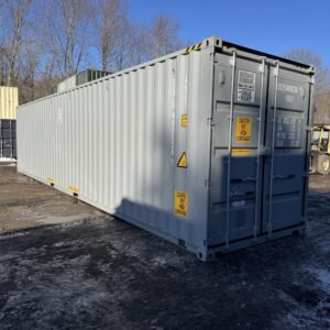 40ft New High Cube Shipping Container  -  Wind & Watertight  -  Gray  -  Unit DSZU480534-1