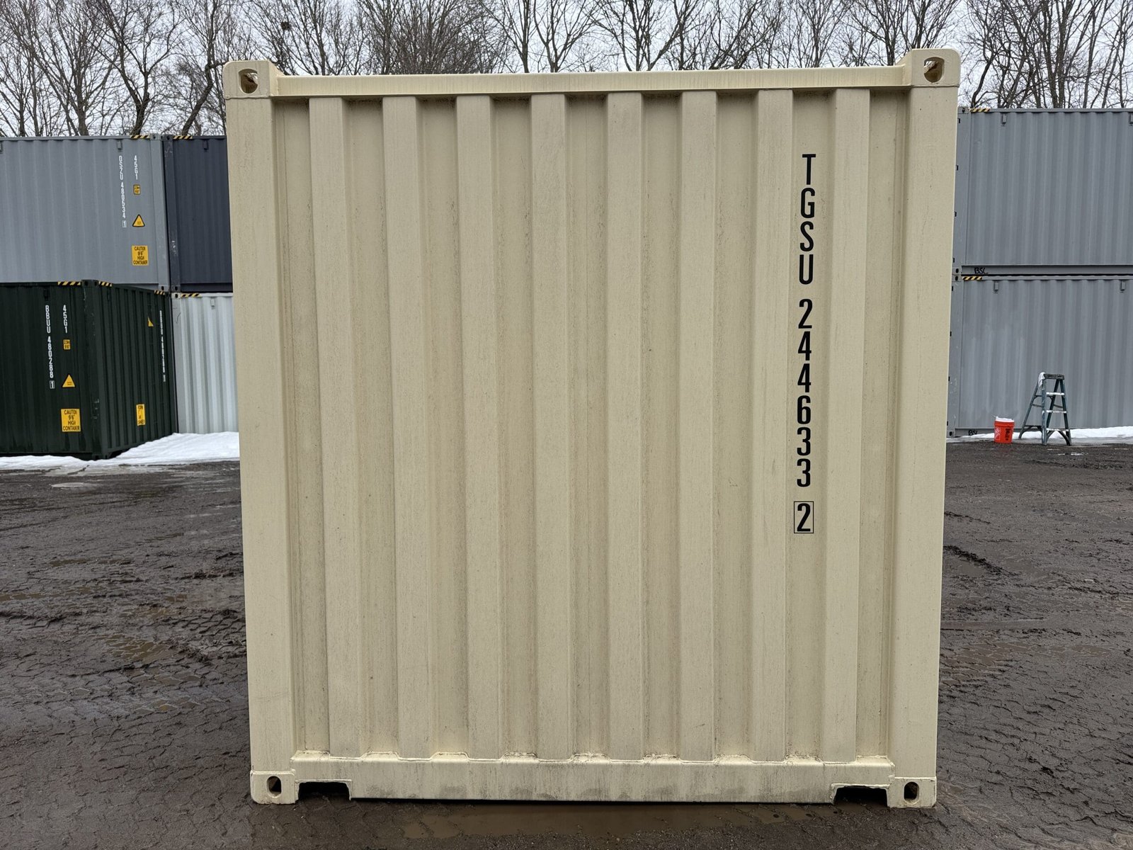 20ft New Shipping Container - Wind & Watertight - Beige - Unit TGSU244633-2 - Image 10
