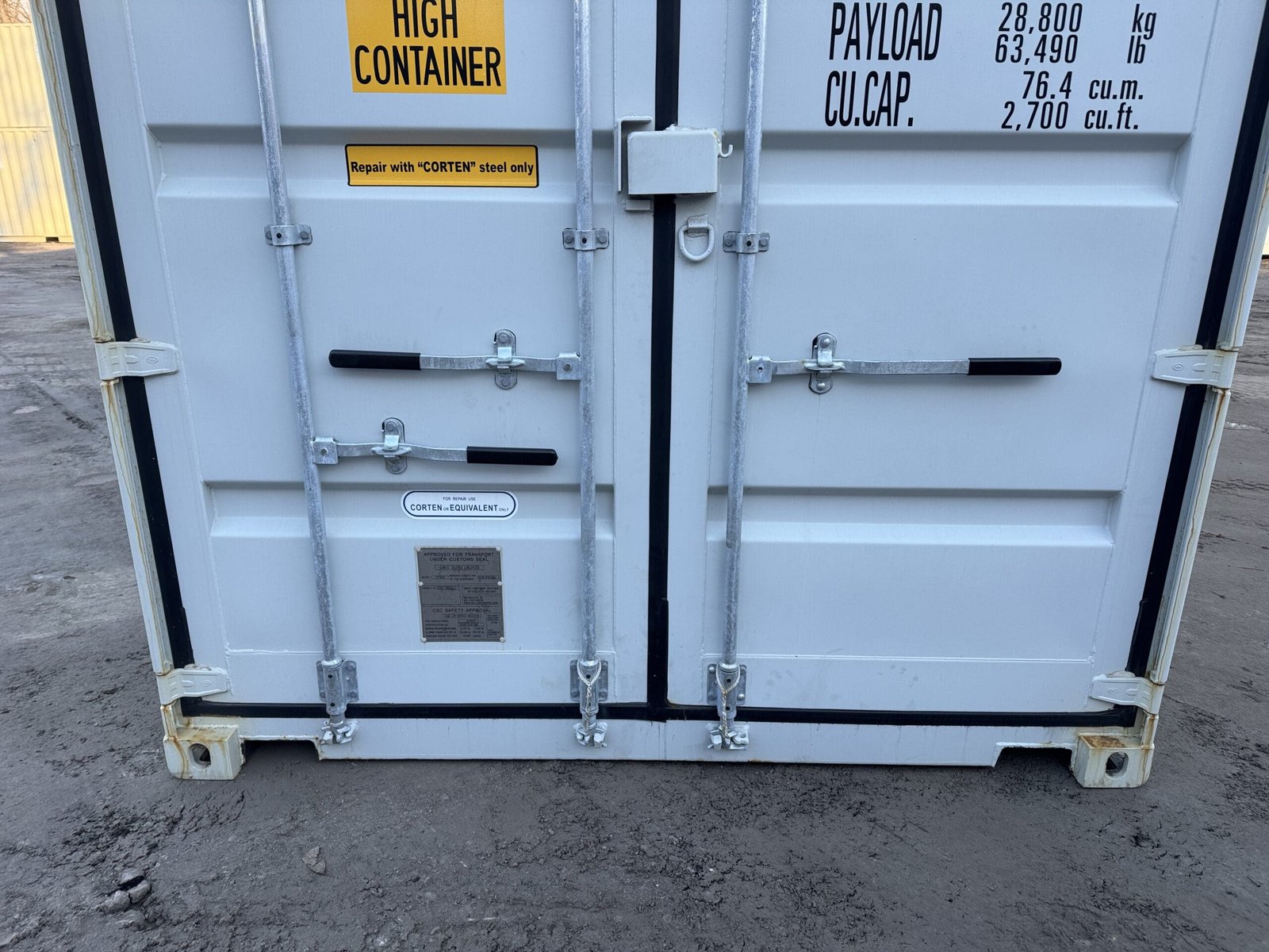 40ft New High Cube Shipping Container - Wind & Watertight - Gray - Unit DSZU480545-0 - Image 6