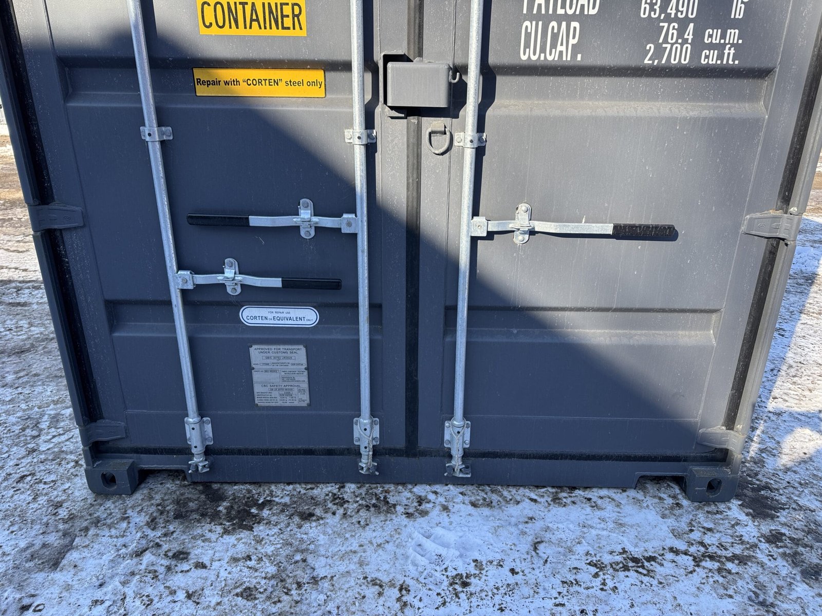 40ft New High Cube Shipping Container - Wind & Watertight - Gray - Unit BBUU480248-0 - Image 6