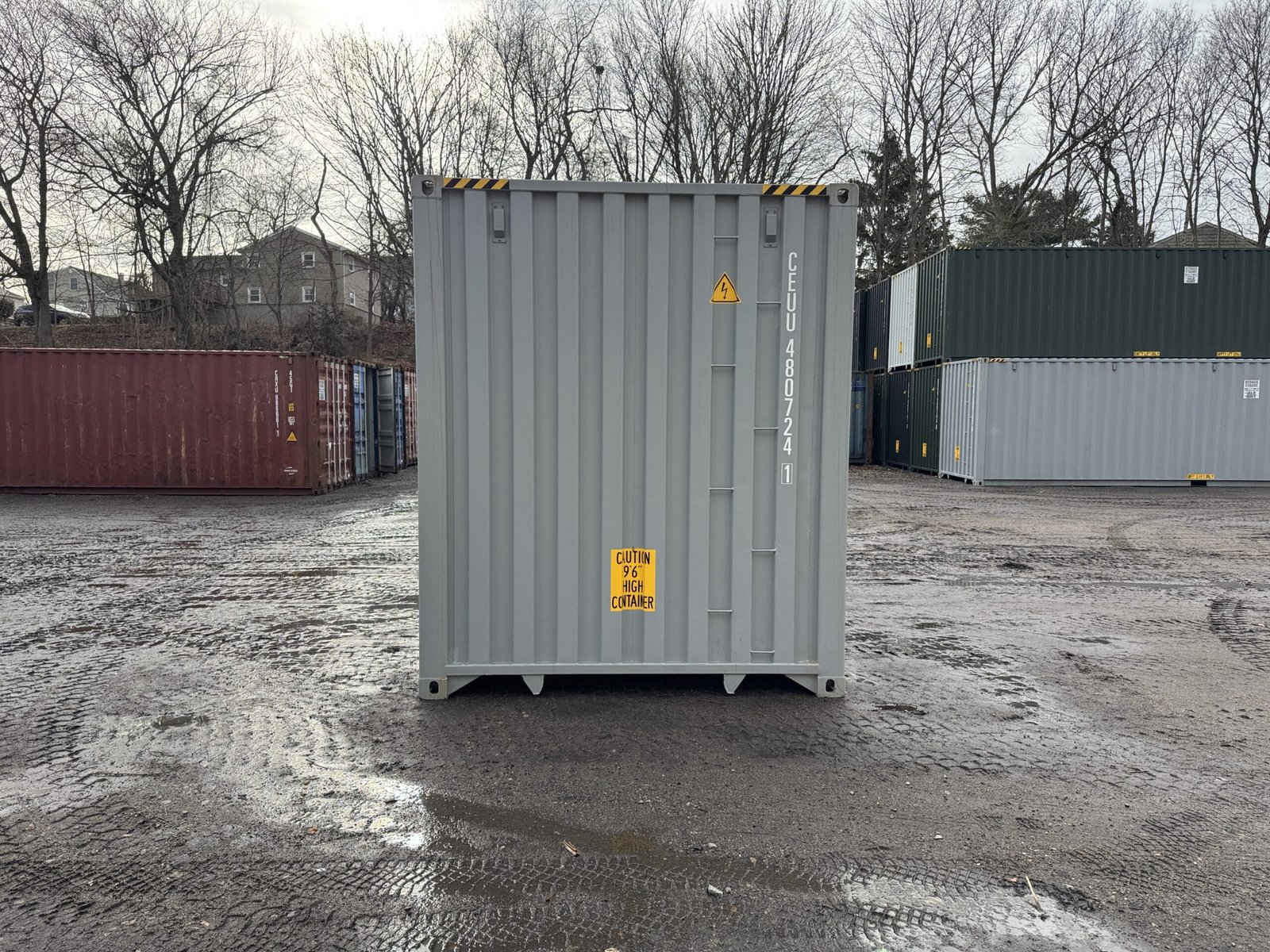 40ft New High Cube Shipping Container - Wind & Watertight - Gray - Unit CEUU480724-1 - Image 11