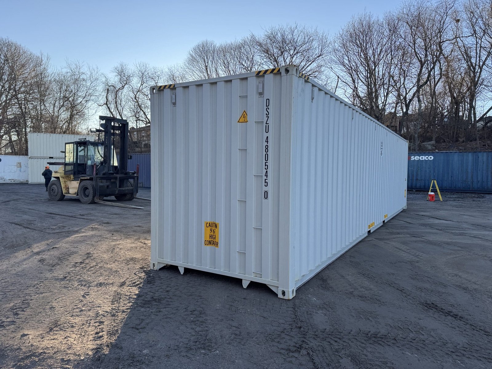 40ft New High Cube Shipping Container - Wind & Watertight - Gray - Unit DSZU480545-0 - Image 12