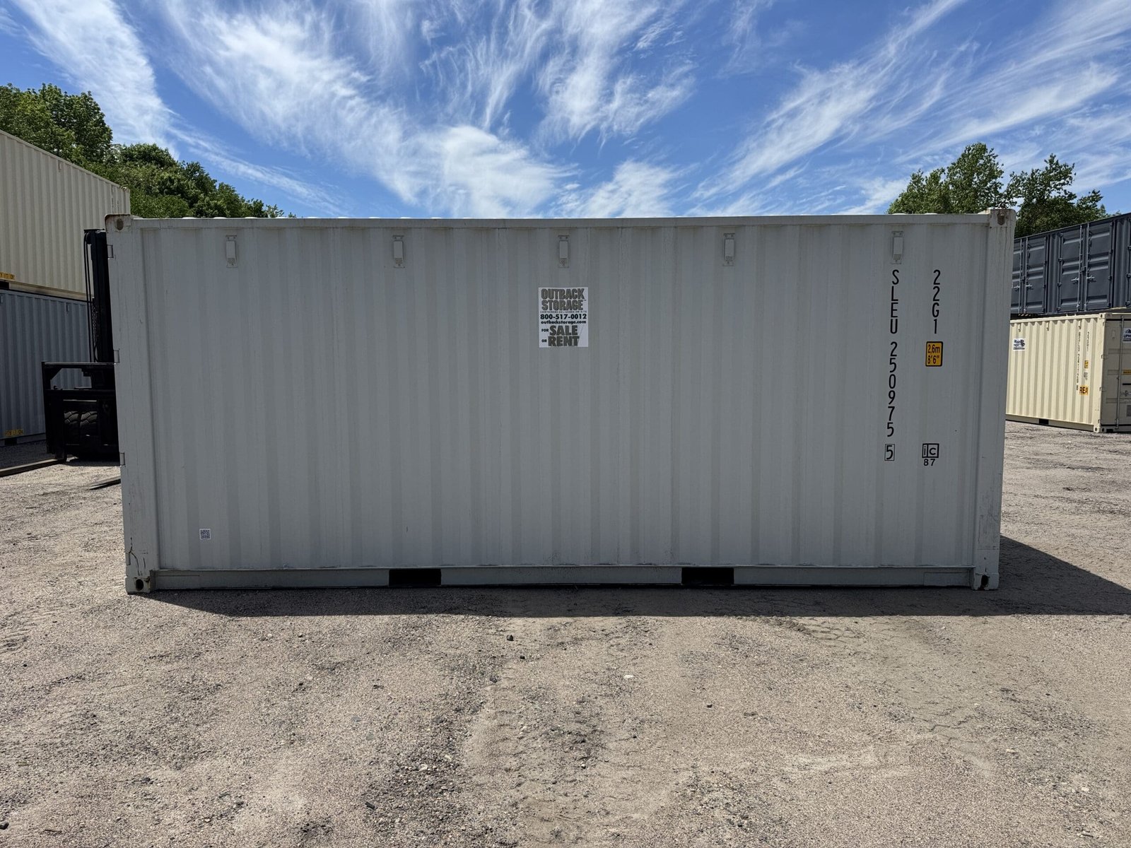 20ft New Shipping Container - Wind & Watertight - Gray - Unit SLEU250975-5 - Image 8