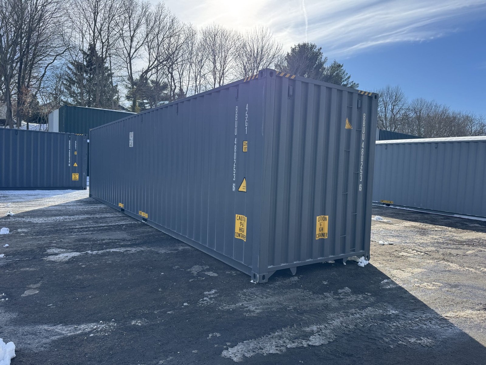 40ft New High Cube Shipping Container - Wind & Watertight - Gray - Unit BBUU480253-6 - Image 10