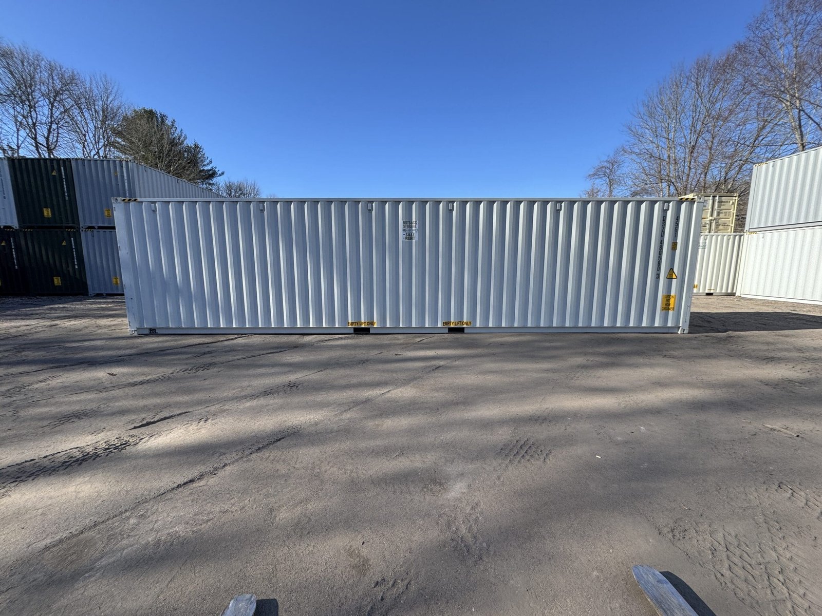 40ft New High Cube Shipping Container - Wind & Watertight - Gray - Unit DSZU480580-3 - Image 9